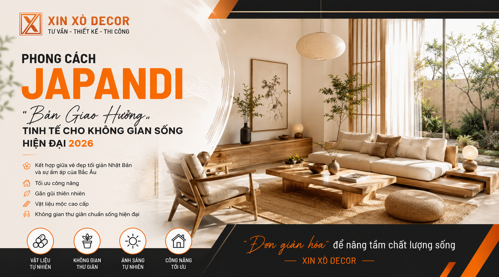 Phong Cách Japandi – ''Bản Giao Hưởng'' Tinh Tế Cho Không Gian Sống Hiện Đại 2026