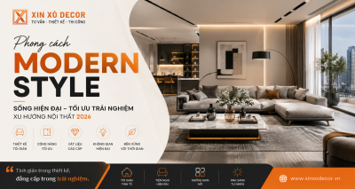 Phong Cách Hiện Đại (Modern Style): Xu Hướng Nội Thất 
