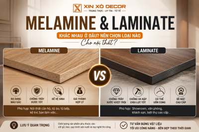 Melamine và Laminate là gì? Đâu là lựa chọn phù hợp cho nội thất hiện đại?