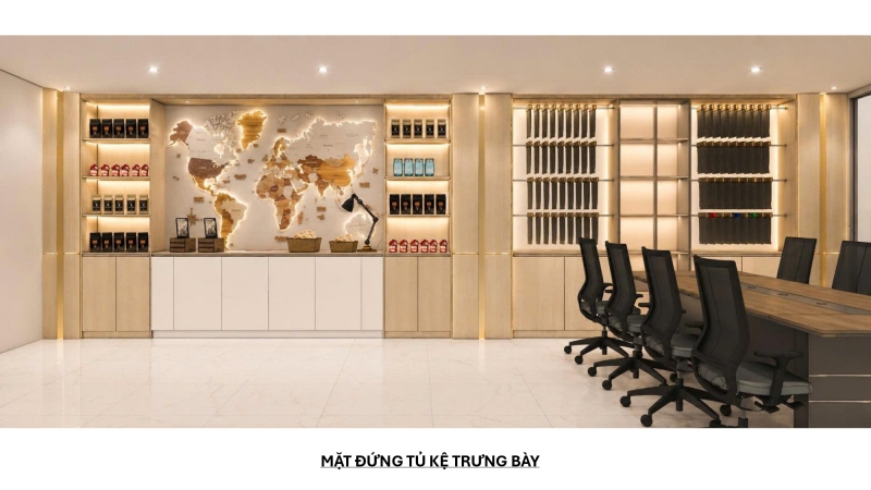 BÁO GIÁ THI CÔNG NỘI THẤT SHOWROOM VẢI 