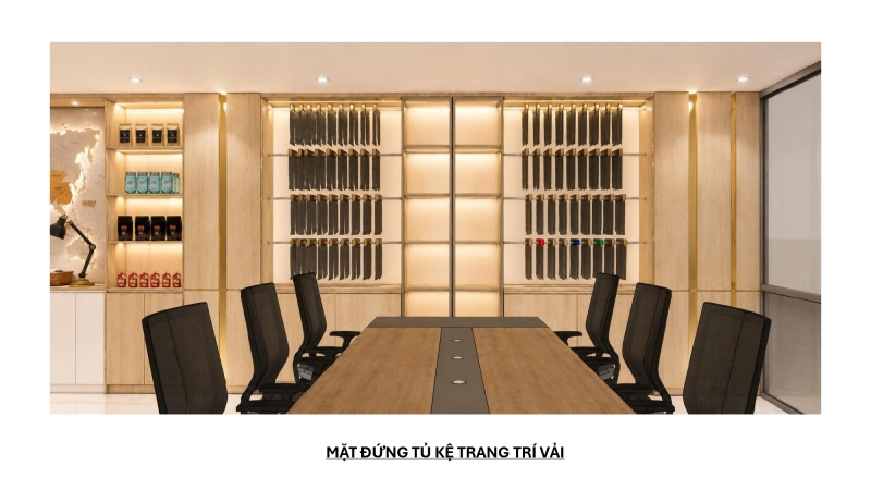 BÁO GIÁ THI CÔNG NỘI THẤT SHOWROOM VẢI 